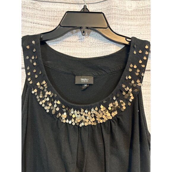 Mossimo Tank Top with Gold Sequins Size M - Picture 2 of 2